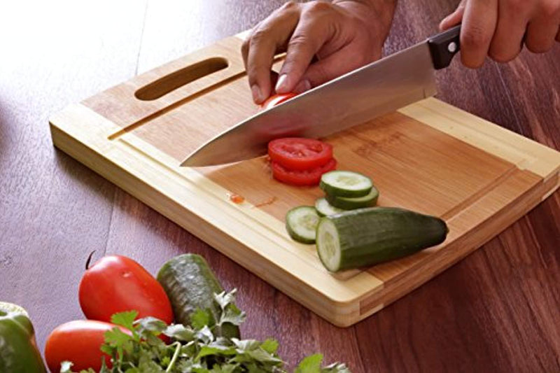 Utopia Kitchen Bamboo Cutting Board 3 Piece Set - Extra Durable - Better Than Ordinary Wood Cutting Boards - Large, Medium and Small Bamboo Cutting Boards for Bread, Vegetables, Chicken