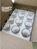 Gmark 2-Ounce Heavy Base Shot Glass Set, Whiskey Shot Glass 12-Pack GM2026
