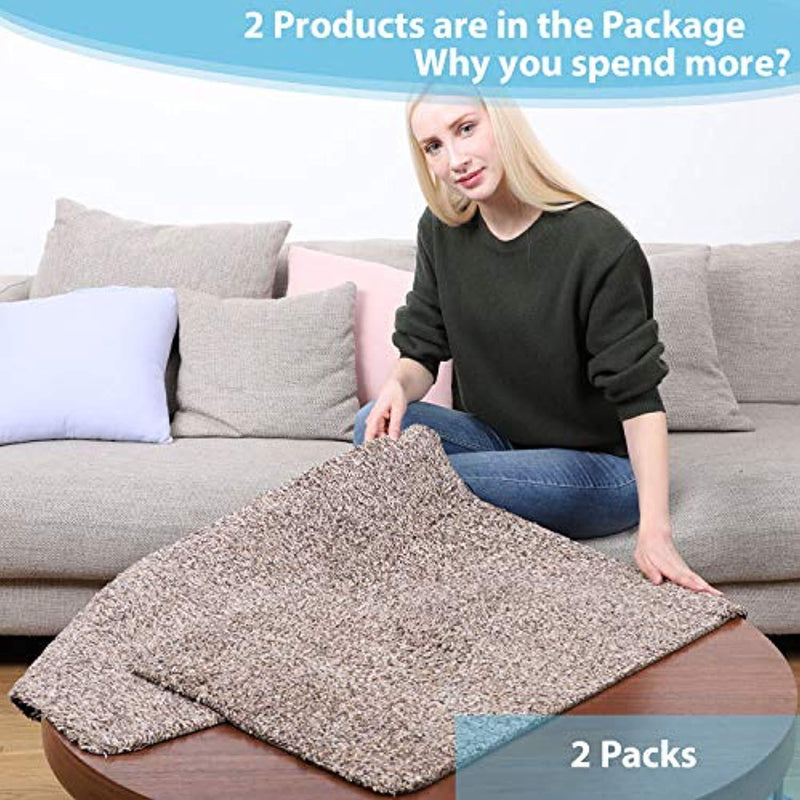 2 Packs of Premium Absorbs Magic Door Mat Size : 17.7" X 29.5" for Doorway, Staircase, Shoe Mat, Balcony, Front door, Mud mat Non-Slip Latex Backing, Pick up Mud, Dirt, Dust, Water from shoe and Pet