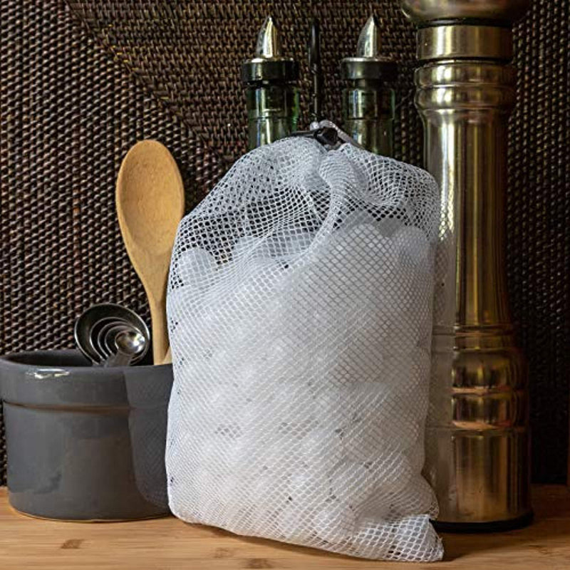 250 Premium Sous Vide Balls with Mesh Bag for Easy Drying. Reduces Heat Loss & Water Evaporation. Works as A Universal Container Lid, For Sous Vide Cookers and Precision Immersion Circulators