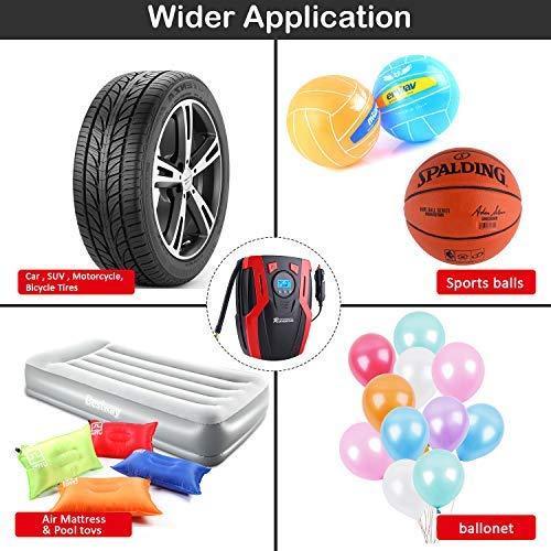 BOSONER Portable Air Compressor Pump, Tire Inflator, 12V DC Portable Air Compressor for Car Tires with LED Light for Car, Auto Shut-Off, Motorcycle, Bicycle, Balls and Other Inflatable Equipment