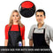 CHEFLUX [12pk] Premium Professional Red Restaurant Aprons with 2 Large Pockets [Bulk] Chef Cooking Bib Apron for Kitchen Waitress [Unisex] Men Women [53 g Lightweight] BBQ Painting Stylist Artist