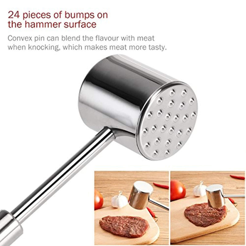 HOMEMAXS Toilet Brush and Holder, Stainless Steel and Rust-Resistant Round Bowl Toilet Scrubber Set for Bathroom Toilet