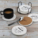 Coasters for Drinks | Absorbent Drink Coaster (6-Piece Set with Holder) | Housewarming Hostess Gifts, Man Cave House Warming Presents Decor, Wedding Registry, Living Room Decorations, Cool Gift Ideas