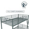DHP Tailor Convertible Bunk bed, Converts to two Twin Beds, Twin-over-Twin, Silver