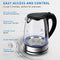 HadinEEon Electric Kettle Glass Boiler Coffee Pot, Water Heater 7 Big Cups 1.8 Liter with Quick Boil, Auto Shut Off and Boil-Dry Protection
