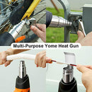 Heat Gun Variable Temperature, Yome 1800W 140℉~1112℉（60℃- 600℃） Hot Air Gun with 2 Speed-Setting, Overload Protection, 4 Nozzle Attachments for Shrink Wrapping, Crafts, Cell Phone Repairs, Orange