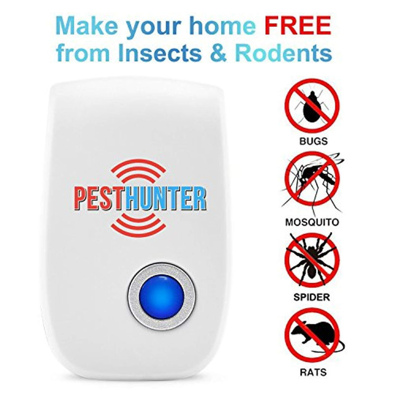 Ultrasonic Pest Repeller | Best Pest Control Ultrasonic Repellent - Set of 2 Electronic Pest Control - Plug in Home Indoor Repeller - Pest Reject - Get Rid of Mosquitos, Insects, Rats, Mice, Roaches