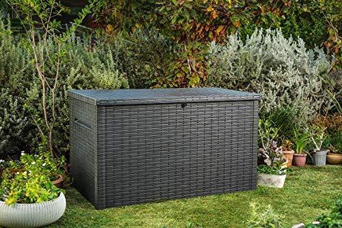 Keter Java XXL 230 Gallon Outdoor Storage Deck Box, Grey