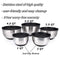 X-Chef Stainless Steel Mixing Bowls Set With 5 Lids and Anti-Slip Bottom, Measurement Marks, Non-Slip, Durable(Set of 5)