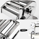 Alloyseed Stainless Steel Maker Homemade Noodle Machine with Adjustable Roller, Pasta Cutter, Hand Crank