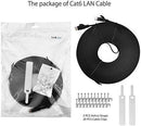 Lovicool CAT6 Ethernet Patch Cable 75ft White LAN Cable Flat Internet Computer Networking Cable High Speed Up to 10Gigabit Ethernet Cord with RJ45 Connector for Modem Switch Boxes Router PS4 Xbox 23m