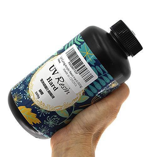 Miraclekoo UV Resin UV Curing Epoxy Resin Hard UV Glue Ultraviolet Curing Solar Cure Resin Sunlight Activated Resin for DIY Jewelry Making Casting & Coating,200g
