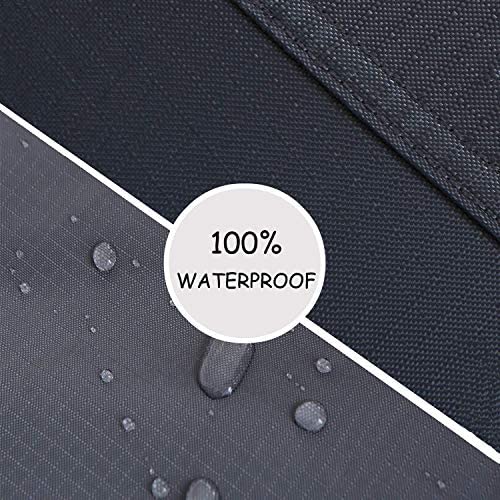 FLYMEI Patio Furniture Cover, Waterproof Outdoor Table Cover 600D Oxford Heavy Duty Fit Large Size Round Table Set Grey (Round 60"(Dia)×22.5"(H))