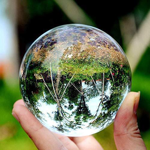 Clear Crystal Ball - 3.15 inch (80mm) Art Decor Crystal Prop Sphere for Photography/Wedding/Home/Decoration -K9 Crystal Suncatchers Ball with Velvet Storage Bags and Gift Box