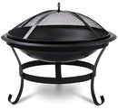 Sorbus Fire Pit Bowl 22", Includes Mesh Cover, Log Grate, Curved Legs, and Poker Tool, Great BBQ Grill for Outdoor Patio, Backyard, Camping, Picnic, Bonfire, etc (Black Fire Pit Bowl 22”)