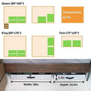storageLAB Under Bed Shoe Storage Organizer, Adjustable Dividers - Set of 2, Fits 24 Pairs Total - Underbed Storage Solution