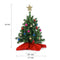 20" Tabletop Mini Christmas Tree Set with Clear LED Lights, Star Treetop and Ornaments, Best DIY Christmas Decorations