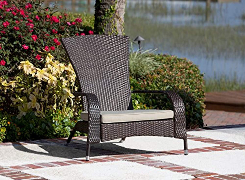 Patio Sense Coconino Wicker Adirondack Chair