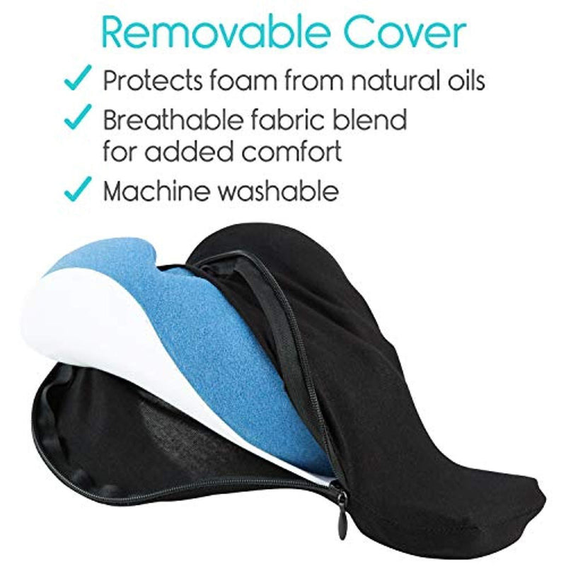 Vive Neck Support Relaxer - Shoulder Chiropractic Pillow - Cervical Spine Relieve, Neckbone Muscle Tension Reliever - Pressure Relief, Stiff Chronic Pain, Disc Alignment