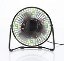 Brookstone Clock Fan with Floating LED Time Display