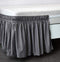 Cozylife Three Fabric Sides Wrap Around Elastic Solid Easy Off Dust Ruffled Bed Skirts 16 Inch Tailored Drop (Gray, Full/Queen)