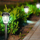 Set of 6 Solar Path Lights, Low Voltage, Wireless LED Solar Pathway Lights for Lawns, Gardens, Yards, Patios, More; Stainless Steel Pathway Lights to Brighten & Enhance The Look of Any Outdoor Space