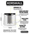 KORSMALL Cold Brew Maker and Tea Infuser, 1.5L/50oz Premium Glass Pitcher with Lid Removable and Reusable Filter Perfect for Hot or Iced Coffee, 1.5L / 50oz, black clear