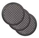 Olivia & Aiden 13” Vented Pizza Pan (3-Pack) Round, Perforated Air Baking | Heavy-Duty Aluminum Bakeware | Reusable, Non-Stick | Creates Classic Crispy Crust