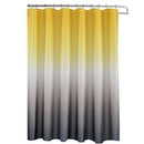 Creative Home Ideas Ombre Textured Shower Curtain with Beaded Rings, Dark Grey