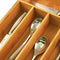 Utopia Kitchen Bamboo Silverware Organizer- 5 Compartments - Bamboo Drawer Organizer Tray - Bamboo Hardware Organizer