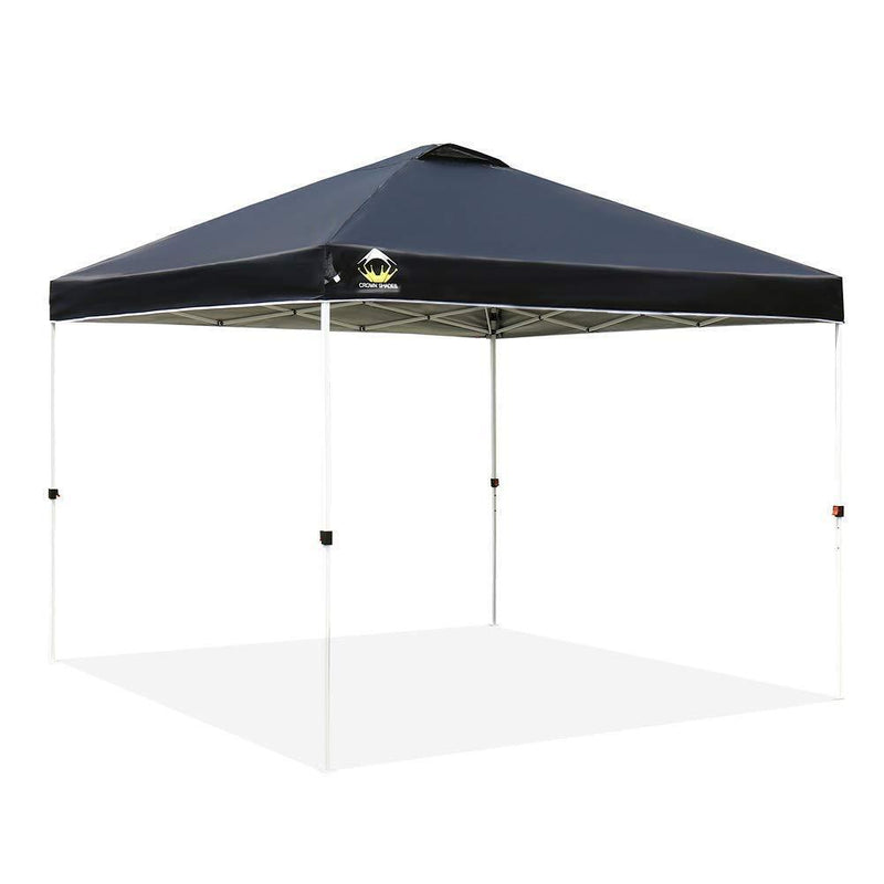 CROWN SHADES Patented 10ft x 10ft Outdoor Pop up Portable Shade Instant Folding Canopy with Carry Bag, Blue