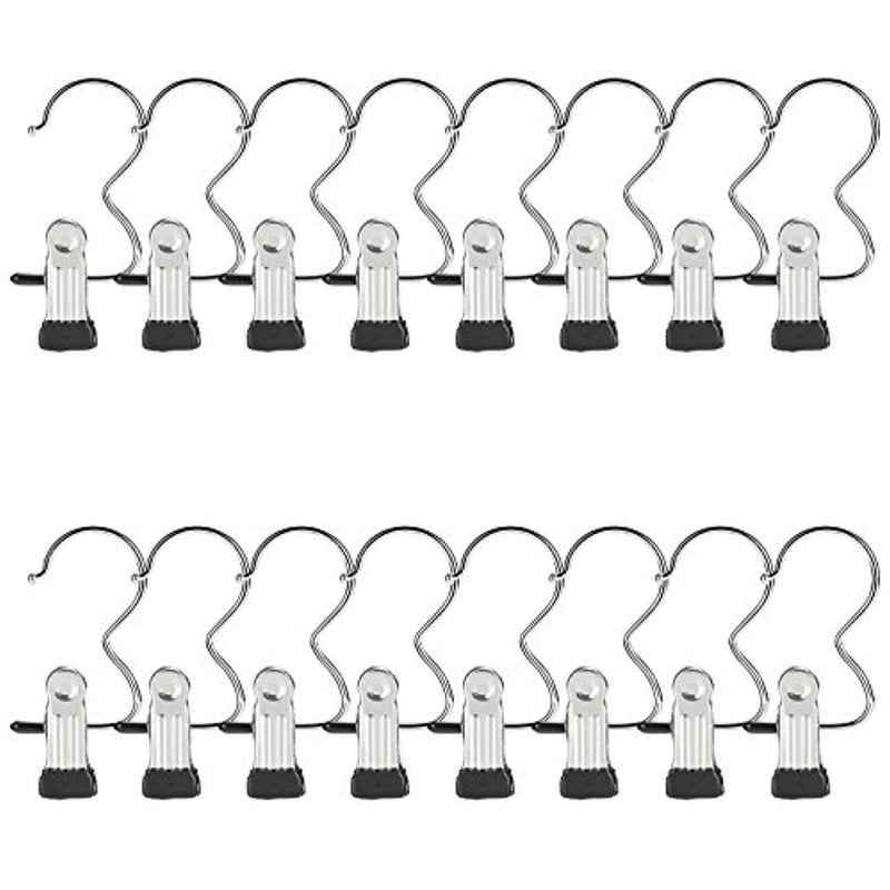 16 PCS Laundry Hook Boot Hanging Hold Clips Portable Hanging Hooks Home Travel Hangers Clothing Clothes Pins