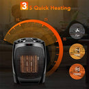 Space Heater - 1500W Portable Heater with Adjustable Thermostat, Hot & Cool Fan Modes, Tip-Over & Overheat Protection, Heat Up Fast for Under Desk Floor Office Home, Small Size with Carry Handle by TRUSTECH
