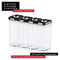 Dwellza Kitchen Airtight Food Storage Containers with Lids – 6 Piece Set/All Same Size - Medium Air Tight Snacks Pantry & Kitchen Container - Clear Plastic BPA-Free - Keeps Food Fresh & Dry