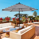 Blissun 9' Outdoor Market Patio Umbrella with Push Button Tilt and Crank, 8 Ribs (Tan)