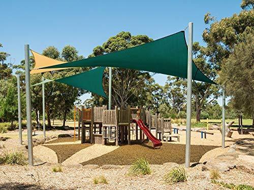 Cool Area CAS-18520-G Right Triangle 16'5'' X 22'11' Sun Shade Sail with SS Hardware Kit, Green