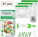 Sous Vide Bags 30 Reusable Vacuum Food Storage Bags Sous Vide Bag Kit 3 Sizes BPA Free (Premium)