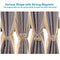 HUYIJJH Curtain Tiebacks Magnetic, Drape Holders Holdbacks Decorative Weave Rope Clips Window Sheer Blackout Panels Home Office, Beige (Pack of 6) by NZQXJXZ