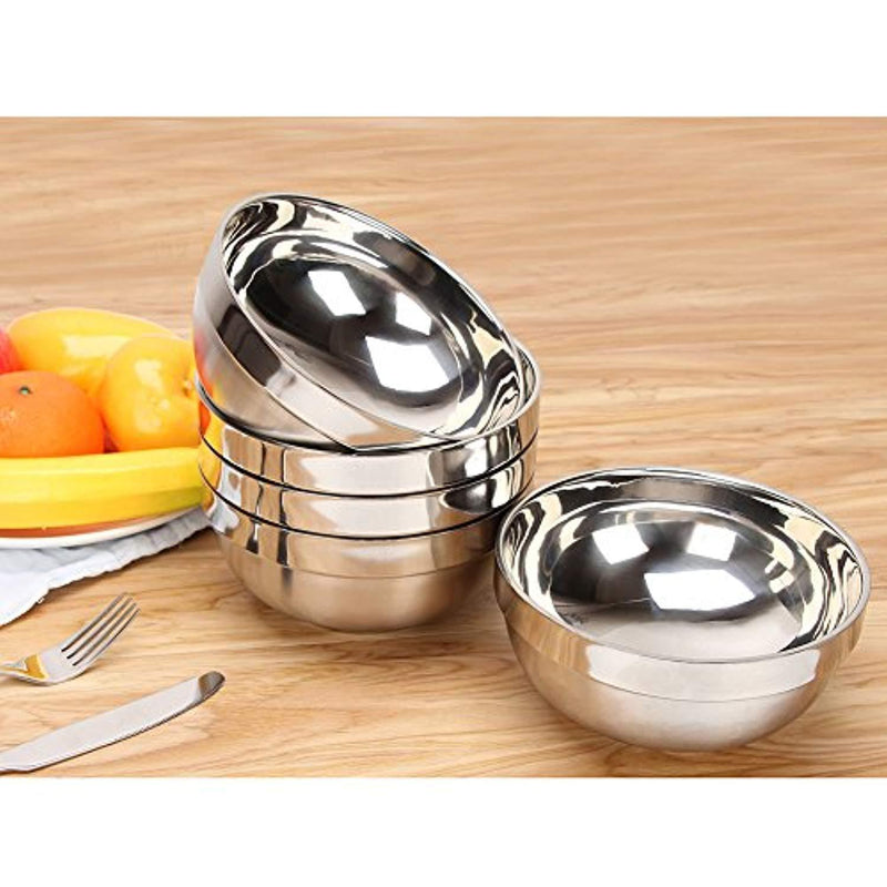 RushGo Stainless Steel Bowl Set Double-walled Insulated, 13oz Set of 5