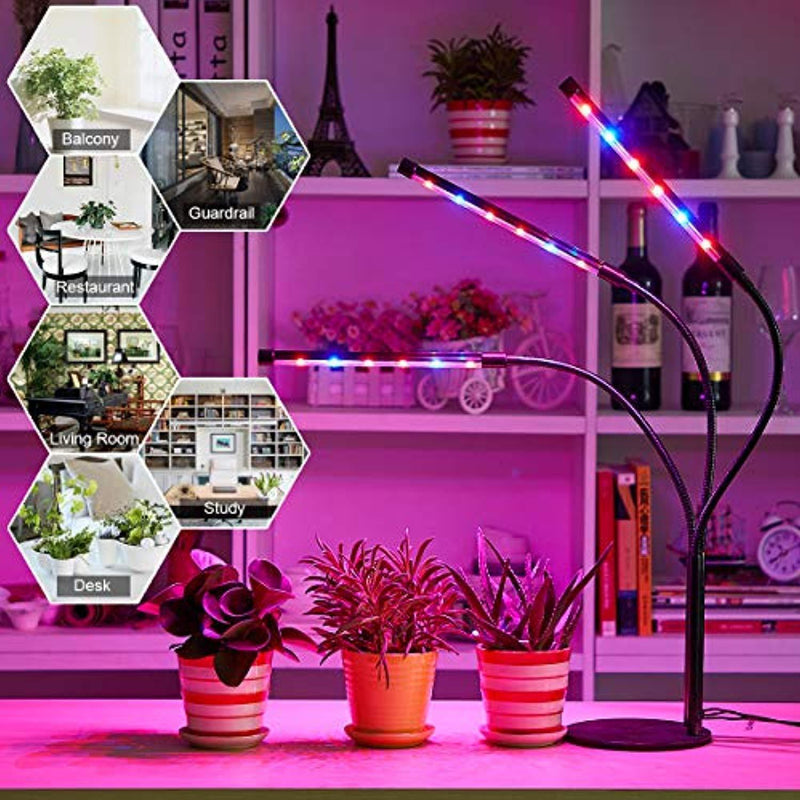 High Brightness 36w Grow Light,Auto ON & Off Every Day with Cycle Timer Desktop Plant Light,8 Dimmable Levels,4/8/12H Cycle Timing for Indoor Greenhouse Growing Lamps