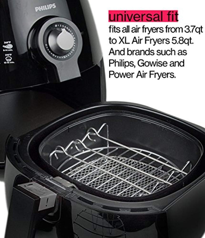 Air Fryer Accessories for Gowise Phillips and Cozyna, Deluxe Set of 6, Fit all 3.7QT