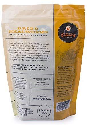 Fluker's 15001 Culinary Coop Chicken Treats - Dried Mealworm, 3.5oz