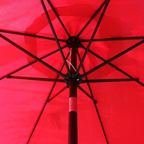 Sunnyglade 9ft Patio Umbrella Replacement Canopy Market Umbrella Top Outdoor Umbrella Canopy with 8 Ribs (Black and White)