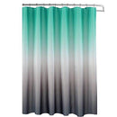 Creative Home Ideas Ombre Textured Shower Curtain with Beaded Rings, Dark Grey