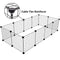 Tespo Pet Playpen Animal Fence Cage DIY Exercise Pen Crate Kennel Hutch for Small Animals, Bunny, Rabbit, Puppy & Guinea Pigs, Indoor Upgrade 12 Panels