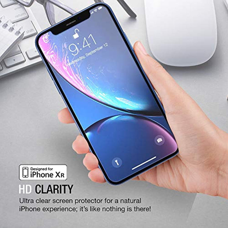 XDesign Glass Screen Protector Designed for Apple iPhone XR 2018 (3-Pack) Tempered Glass with Touch Accurate and Impact Absorb + Easy Installation Tray for iPhone XR [Fit with Most Cases] - 3 Pack - 3 Pack