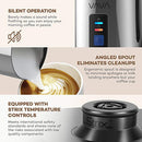 Milk Frother, VAVA Electric Liquid Heater with Hot or Cold Milk Functionality, Stainless steel Electric Milk Steamer(Silent Operation, Strix Temperature Controls, Extra Whisks, FDA Approved)