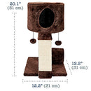 Animals Favorite Cat Condo Perch, Cat Tree with Scratch Post for Small Cats and Kittens