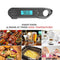 Digital Instant Read Meat Thermometer，Waterproof Meat Thermometer BBQ Thermometer with Calibration and Backlight LCD Function Cooking Thermometer for Food，Coffee， Candy, Milk, Tea, BBQ Grill Smokers B by yinred
